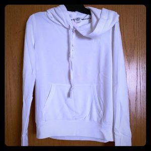 PINK Victoria's Secret Tops - VS PINK white/hot pink hoodie; size Medium PINK Victoria's Secret Tops - VS PINK white/hot pink hoodie; size Medium